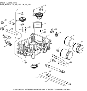 Kt745-3100 Lubrication Diagram and Parts List for KT745-3100  Cub Cadet Engine